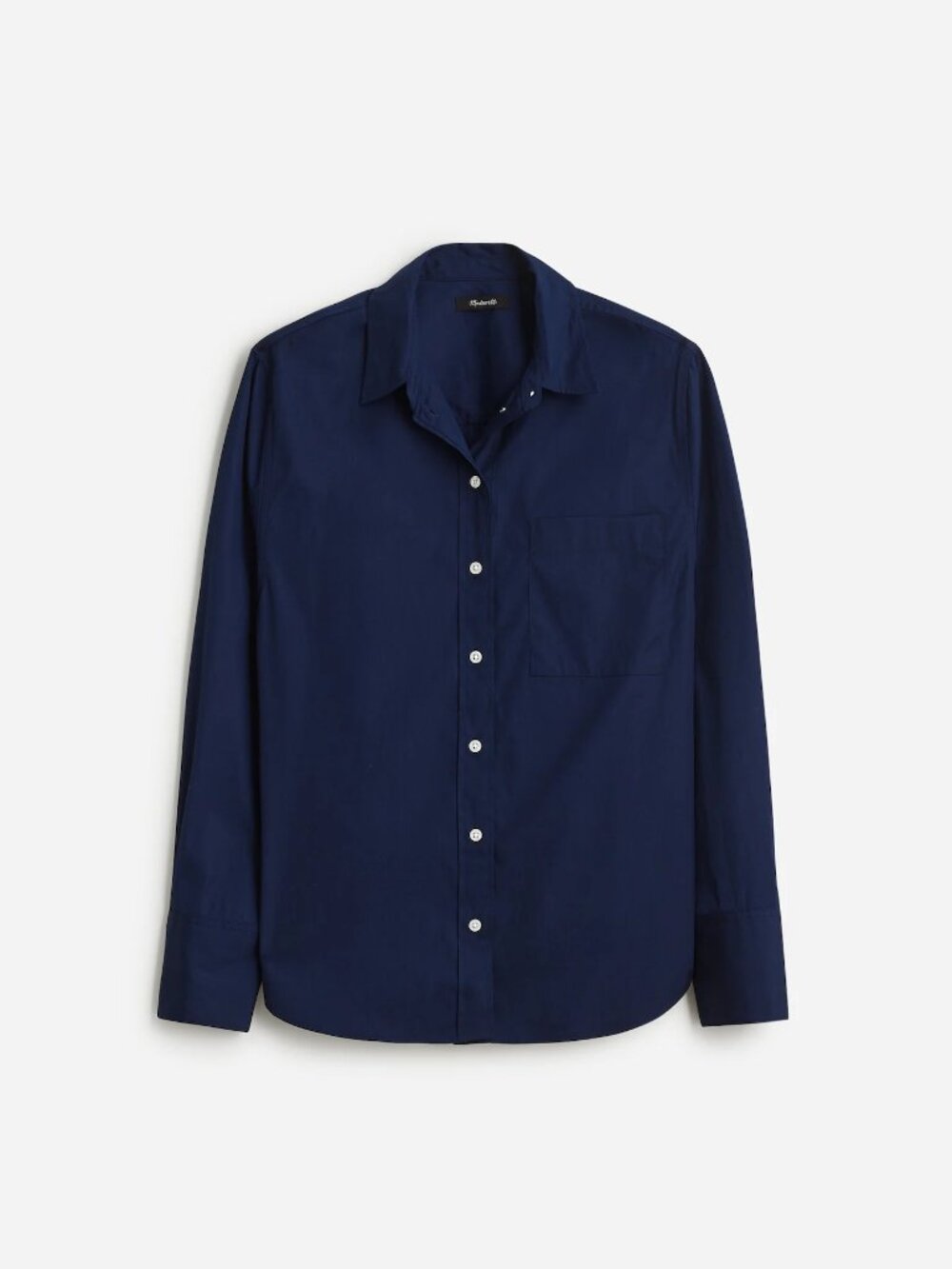 Madewell Relaxed Long-Sleeve Button-Up Shirt in Dark Cobalt